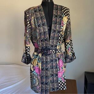 Vintage Lady Carole Petites bohemian cardigan with matching belt "size 12Petites